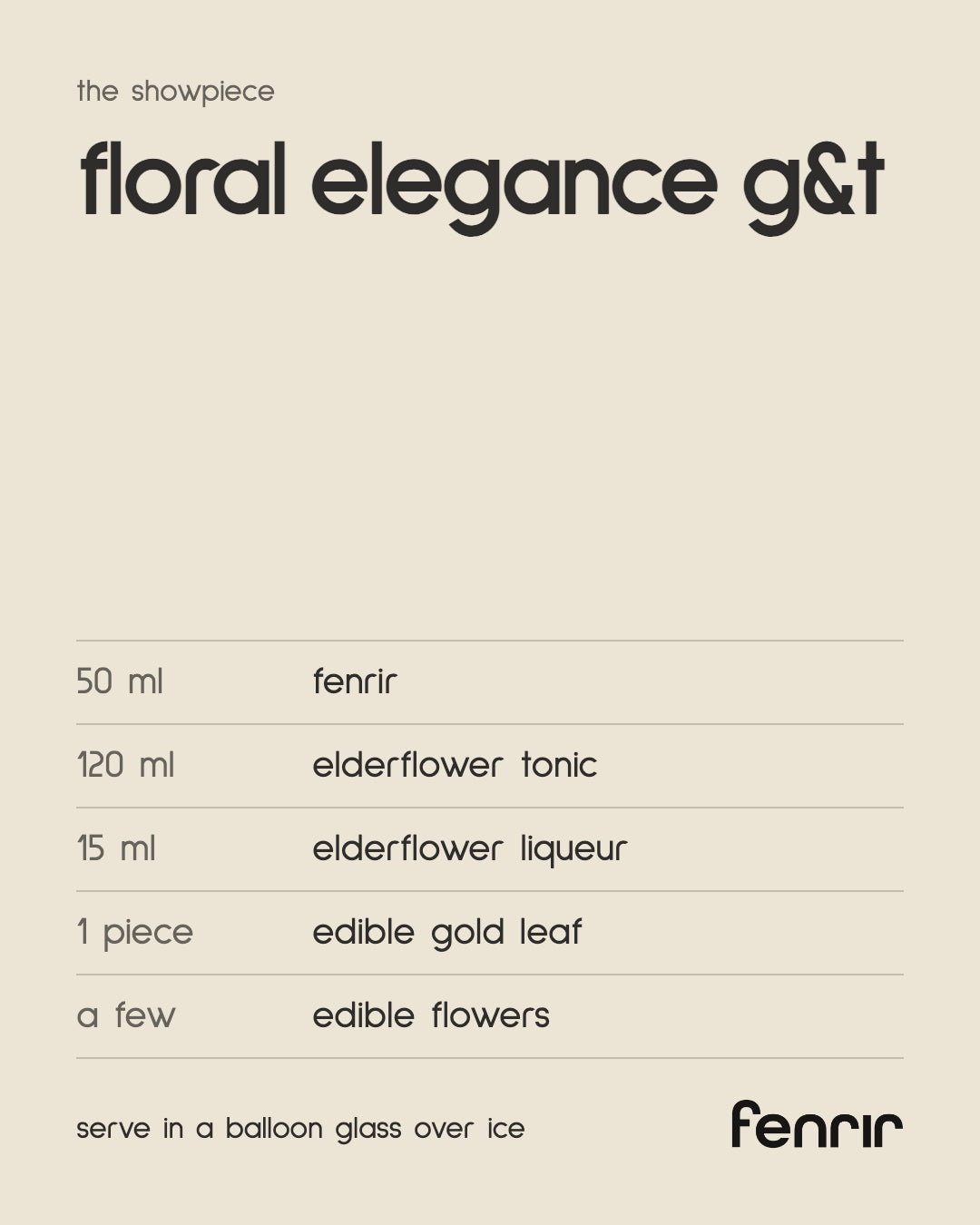 Post: recipe for the floral elegance gin and tonic